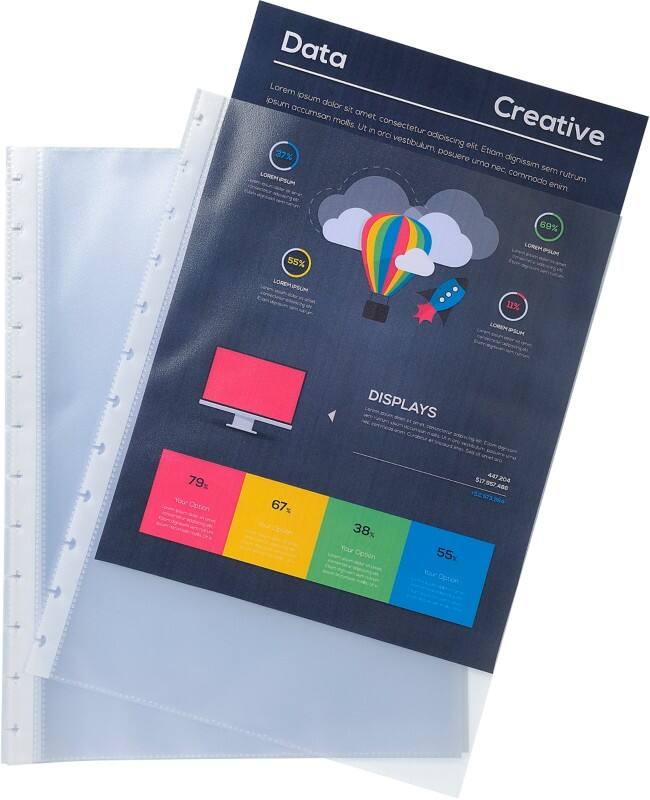 Exacompta Showalbum navulling 86001E A4 Kleurenassortiment 10 hoezen 100 Stuks