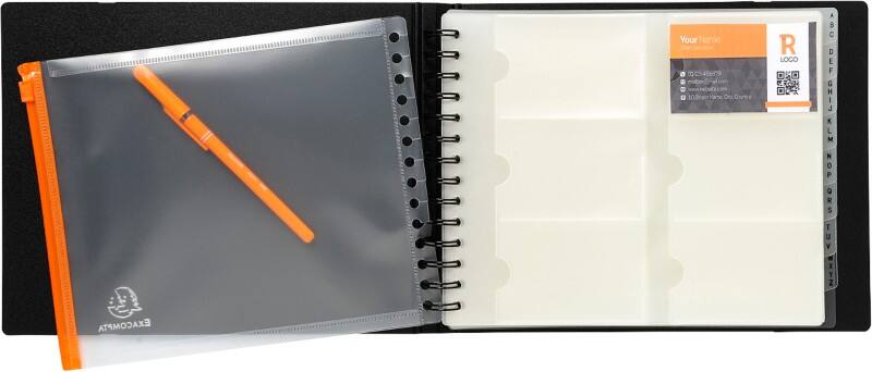 Exacompta Showalbum navulling 85134E A4 Crystal 10 hoezen 120 kaartjes 50stuks