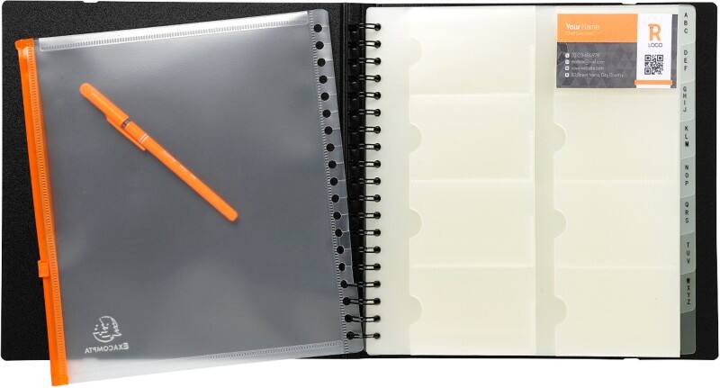 Exacompta Showalbum navulling 85234E A4 Crystal 10 hoezen 160 kaartjes 50stuks