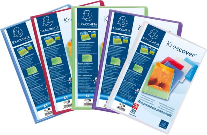 Exacompta Showalbum Kreacover 5799E A4 Kleurenassortiment 100 hoezen 8 Stuks