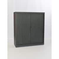 Ceha Roldeurkast Metaal 3 Planken Afsluitbaar 1.200 x 450 x 1.200 mm Zwart