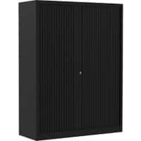 Ceha Roldeurkast Metaal 4 Planken Afsluitbaar 1.200 x 450 x 1.600 mm Zwart