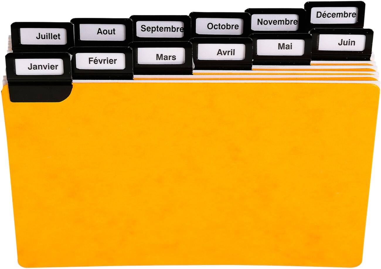 Exacompta Tabbladen 13751E 25 tabs Manila karton A - Z 75x125mm 25 Stuks