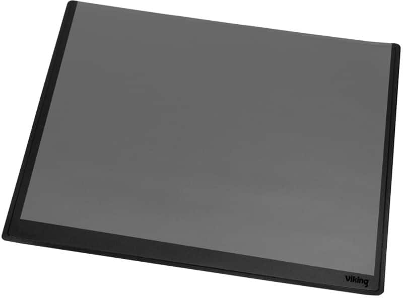 Viking Bureauonderlegger PVC (Polyvinylchloride) Transparant, zwart 63 x 50 cm