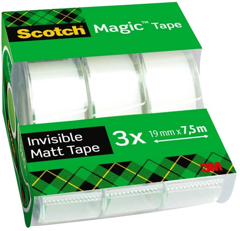 Scotch Plakband Magic Transparant 19 mm (B) x 7,5 m (L) 3 Rollen