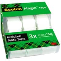 Scotch Plakband Magic Transparant 19 mm (B) x 7,5 m (L) 3 Rollen