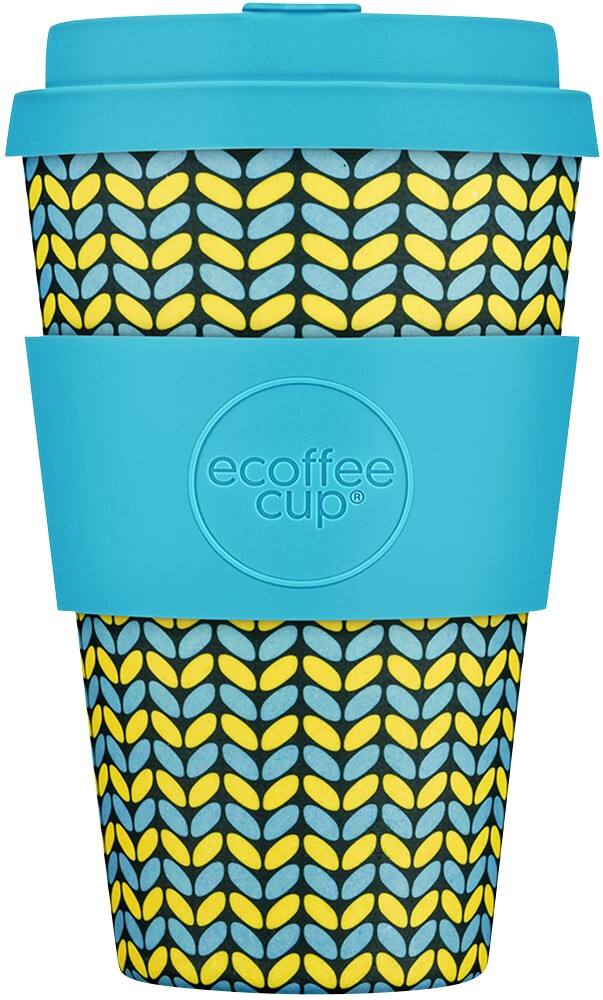 Ecoffee Cup Koffiebeker Norweaven 400 ml Blauw, geel