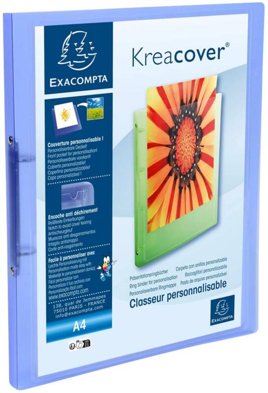 Exacompta Kreacover 15 mm Elastomap PP (Polypropeen) A4 2 Ringen Kleurenassortiment 54969E 20 Stuks