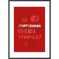 Paperflow Lijst met motiverende slogan "Complaining Is Not A Strategy" 300 x 400 mm Kleurenassortiment