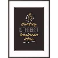 Paperflow Lijst met motiverende slogan "Quality Is The Best Business Plan" 600 x 800 mm Kleurenassortiment