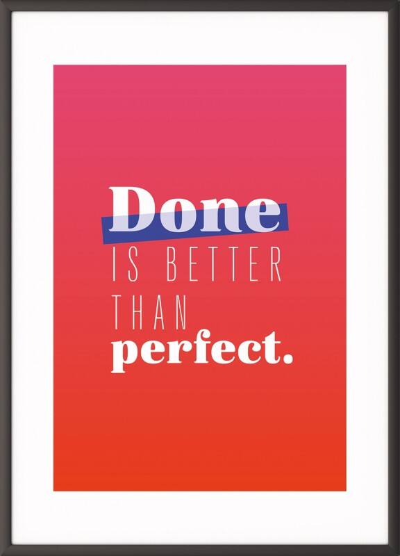 Paperflow Lijst met motiverende slogan "Done Is Better Than Perfect" 420 x 594 mm Kleurenassortiment