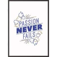 Paperflow Lijst met motiverende slogan "Passion Never Fails" 420 x 594 mm Kleurenassortiment