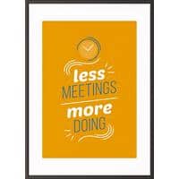 Paperflow Lijst met motiverende slogan "Less Meetings More Doings" 300 x 400 mm Kleurenassortiment