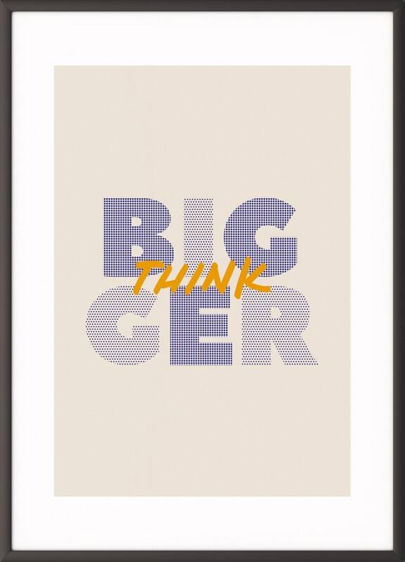 Paperflow Lijst met motiverende slogan "Think Bigger" 400 x 500 mm Kleurenassortiment