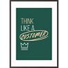 Paperflow Lijst met motiverende slogan "Think Like A Customer" 400 x 500 mm Kleurenassortiment