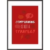 Paperflow Lijst met motiverende slogan "Complaining Is Not A Strategy" 400 x 500 mm Kleurenassortiment