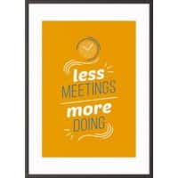 Paperflow Lijst met motiverende slogan "Less Meetings More Doings" 400 x 500 mm Kleurenassortiment