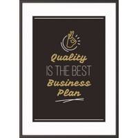 Paperflow Lijst met motiverende slogan "Quality Is The Best Business Plan" 420 x 594 mm Kleurenassortiment