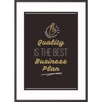 Paperflow Lijst met motiverende slogan "Quality Is The Best Business Plan" 420 x 594 mm Kleurenassortiment