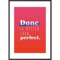 Paperflow Lijst met motiverende slogan "Done Is Better Than Perfect" 297 x 420 mm Kleurenassortiment