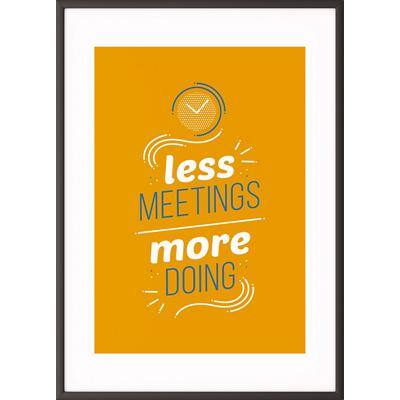 Paperflow Lijst met motiverende slogan "Less Meetings More Doings" 297 x 420 mm Kleurenassortiment