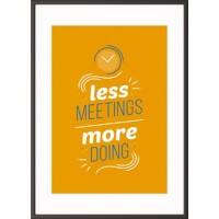 Paperflow Lijst met motiverende slogan "Less Meetings More Doings" 297 x 420 mm Kleurenassortiment