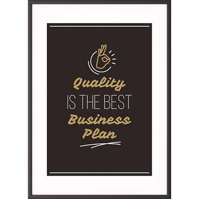 Paperflow Lijst met motiverende slogan "Quality Is The Best Business Plan" 297 x 420 mm Kleurenassortiment