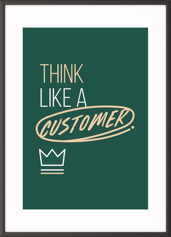 Paperflow Lijst met motiverende slogan "Think Like A Customer" 210 x 297 mm Kleurenassortiment