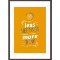 Paperflow Lijst met motiverende slogan "Less Meetings More Doings" 210 x 297 mm Kleurenassortiment