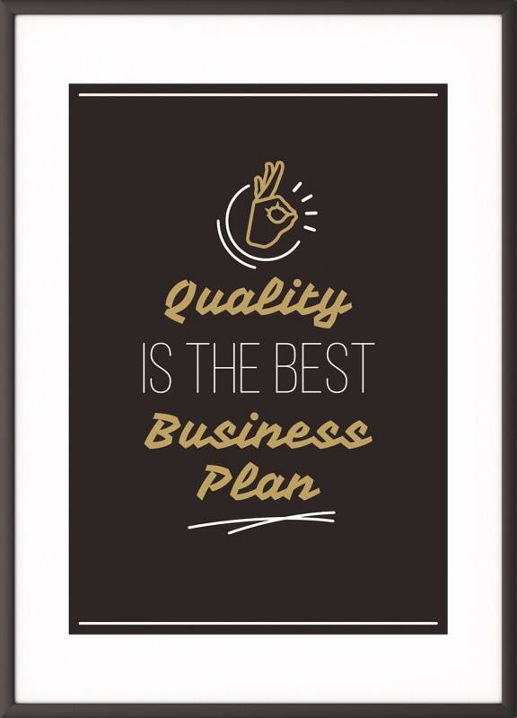 Paperflow Lijst met motiverende slogan "Quality Is The Best Business Plan" 210 x 297 mm Kleurenassortiment