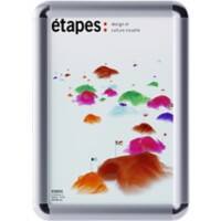 Paperflow Wandmontage Clip Frame met ronde hoeken A3 297 X 420 mm Aluminium 6 stuks