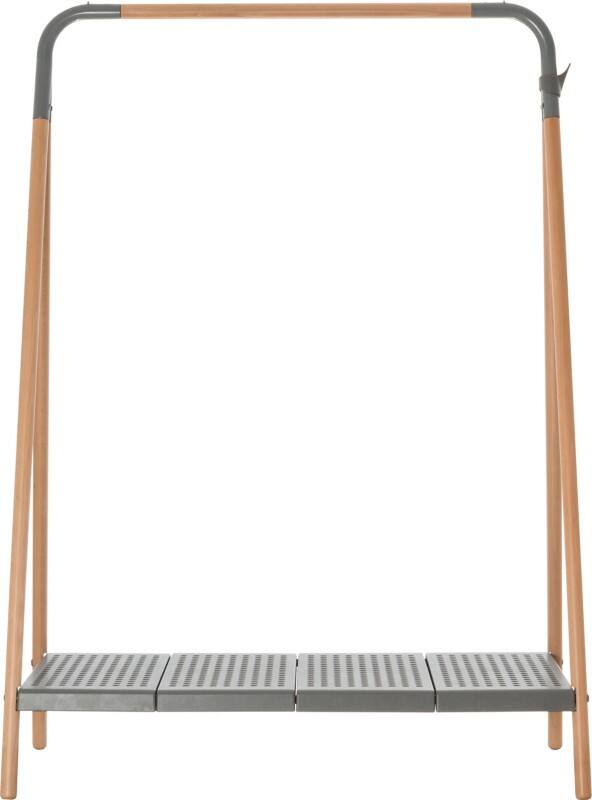 meet powered by PAPERFLOW Kledingrek VBLEND.23.02 1050 x 545 x 1420 mm Hout, metaal Grijs, beuken