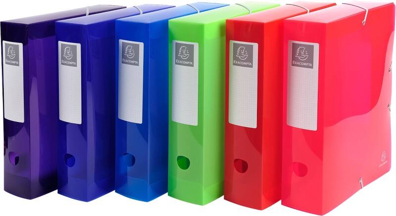 Exacompta Archiefdoos 59680E Kleurenassortiment Polypropyleen 25 x 33 cm 6 Stuks