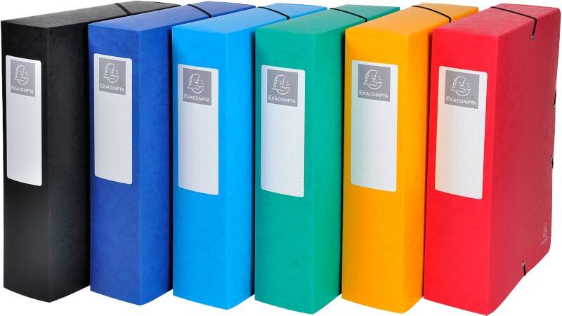 Exacompta Archiefdoos 50830E Kleurenassortiment Gewafeld glanskarton 25 x 33 cm 6 Stuks