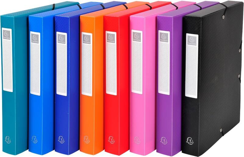 Exacompta Archiefdoos 5970E Kleurenassortiment Polypropyleen 25 x 33 cm 8 Stuks