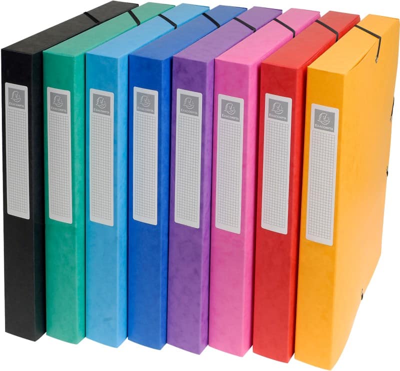 Exacompta Archiefdoos 50300E Kleurenassortiment Glanzend karton 25 x 33 cm 8 Stuks