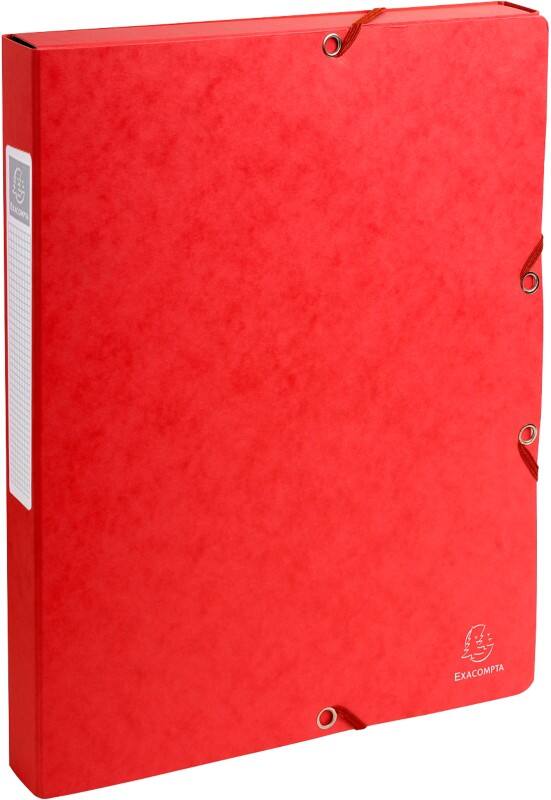 Exacompta Archiefdoos 50305E Rood Gewafeld glanskarton 25 x 33 cm 8 Stuks