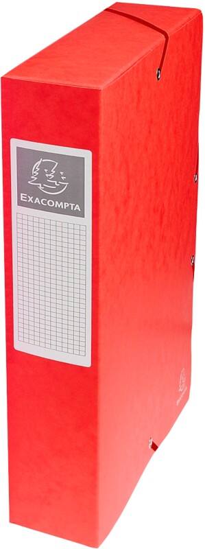 Exacompta Archiefdoos 50605E Rood Gewafeld glanskarton 25 x 33 cm 8 Stuks
