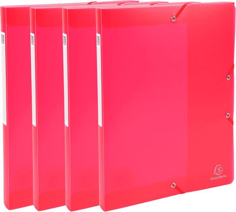 Exacompta Archiefdoos 59875E Rood Polypropyleen 25 x 33 cm 4 Stuks