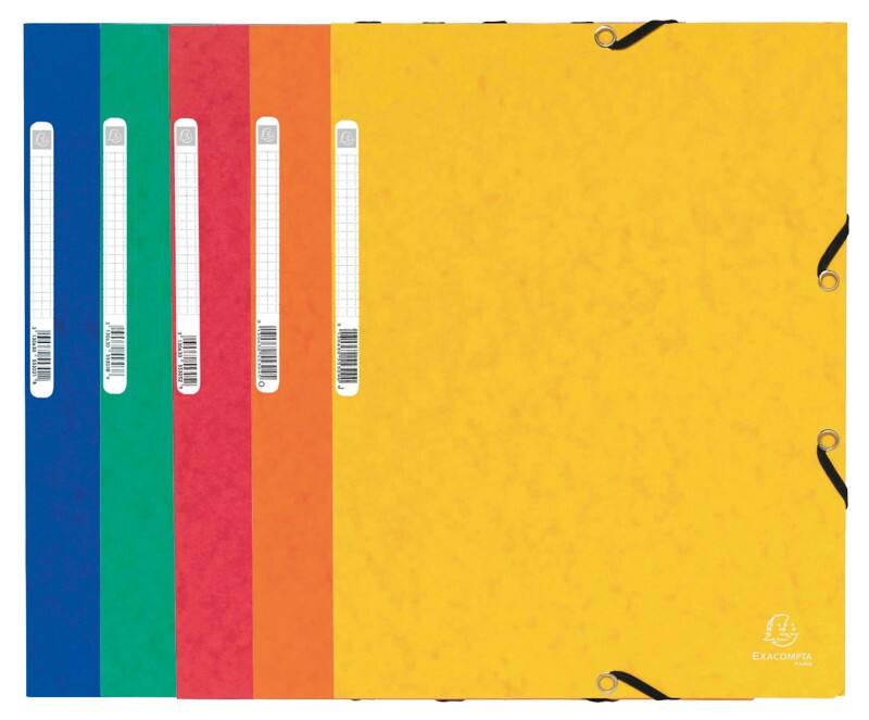 Exacompta 3-flap mappen 55025E Kleurenassortiment Geplastificeerd karton 24 x 32 cm 125 Stuks
