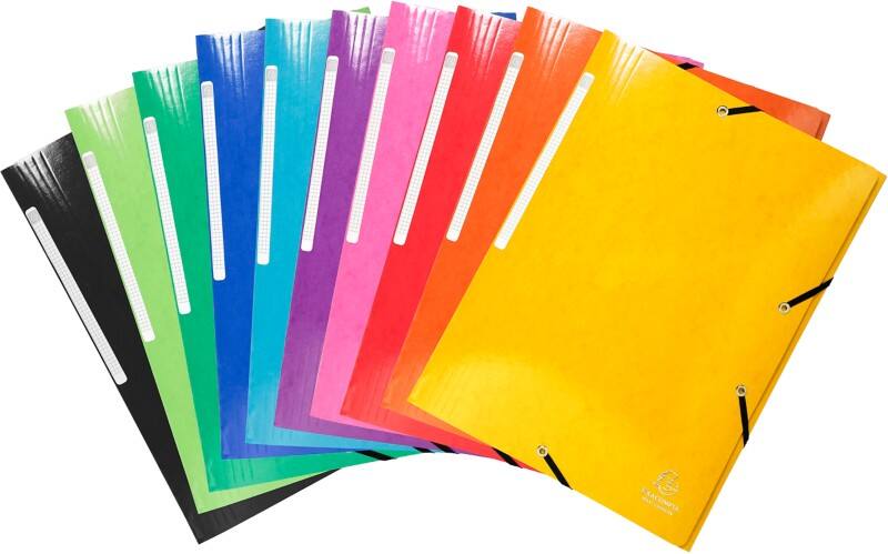 Exacompta 3-flap mappen 55829E Kleurenassortiment Geplastificeerd karton 24 x 32 cm 25 Stuks