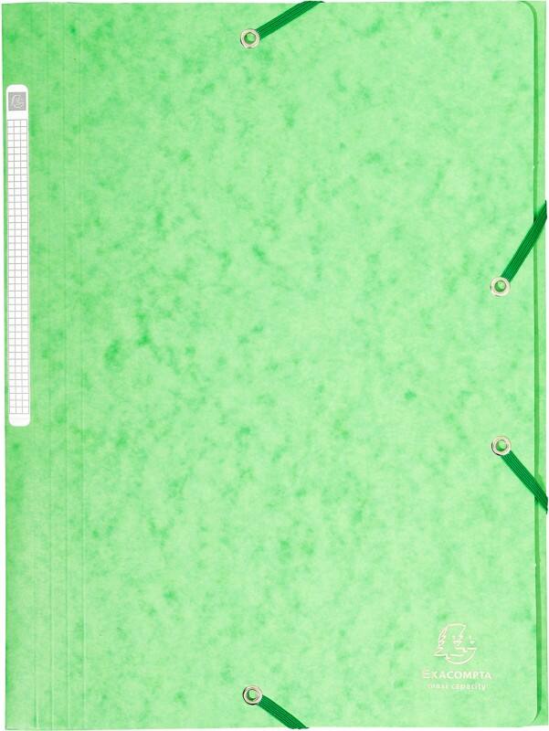 Exacompta 3-flap mappen 17122H Licht groen Manila karton 24 x 32 cm 25 Stuks