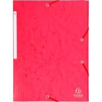 Exacompta 3-flap mappen 17109H Rood Geplastificeerd karton 24 x 32 cm 25 Stuks