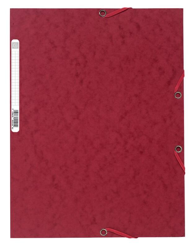 Exacompta 3-flap mappen 55525E Kersen-rood Geplastificeerd karton 24 x 32 cm 25 Stuks
