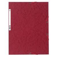 Exacompta 3-flap mappen 55525E Kersen-rood Geplastificeerd karton 24 x 32 cm 25 Stuks