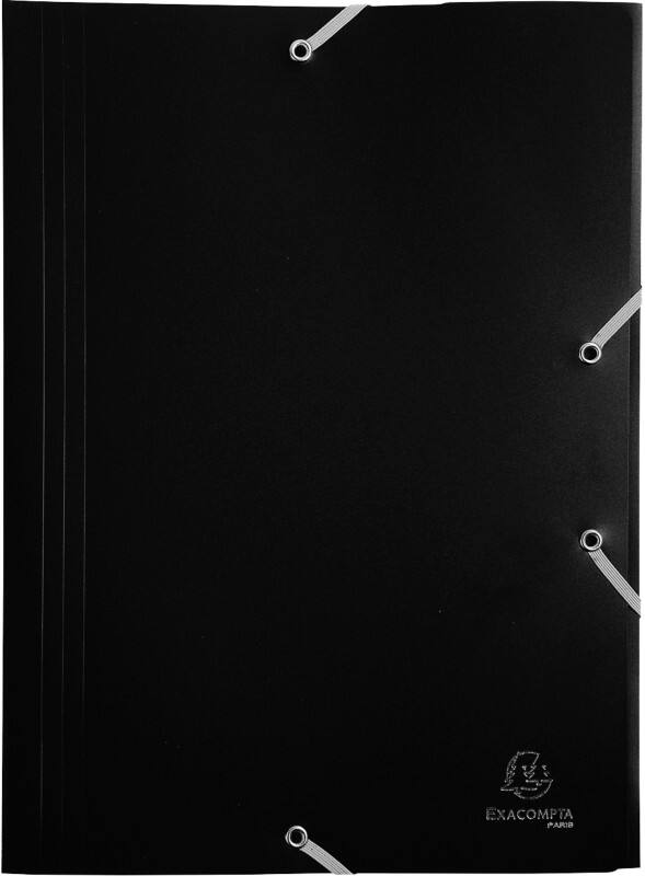 Exacompta 3-Flap map 55901E Zwart Polypropyleen 24 x 32 cm 30 Stuks