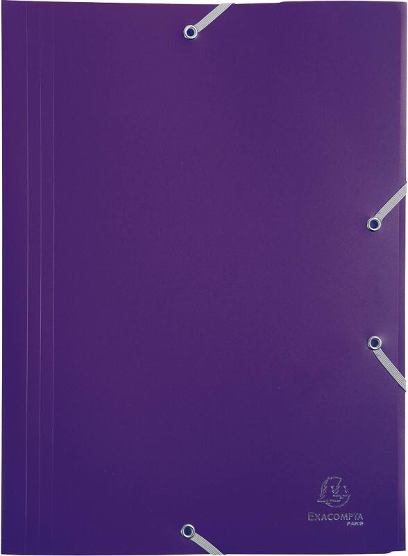 Exacompta 3-Flap map 55918E Paars Polypropyleen 24 x 32 cm 30 Stuks