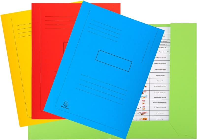 Exacompta 2-Flap presentatiemap 445000E Kleurenassortiment Karton 24 x 0,2 x 31,5 cm 50 Stuks