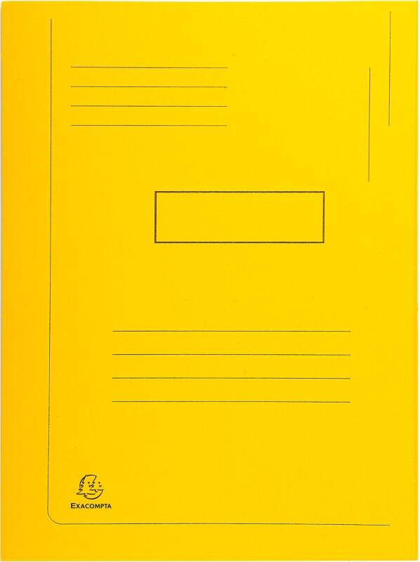 Exacompta 2-Flap presentatiemap 445009E Geel Karton 24 x 32 cm 50 Stuks