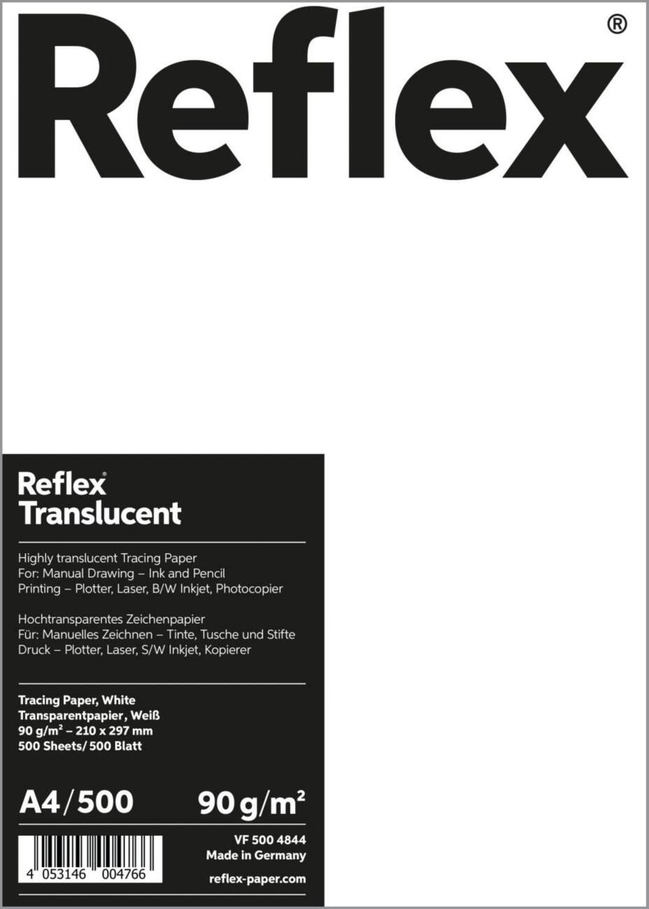 Reflex Overtrek papier Papier A4 90 g/m² Transparant 500 Vellen